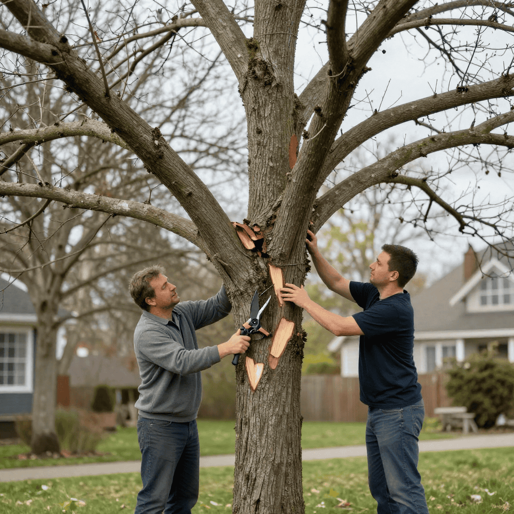 Professional tree care approach